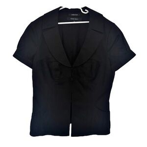 Nine West Black Short Sleeve Jacket